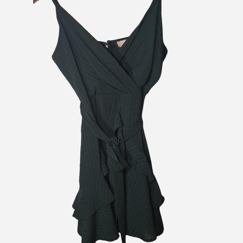 Womens Altar'd State green mini dress with thin vertical stripes Size small